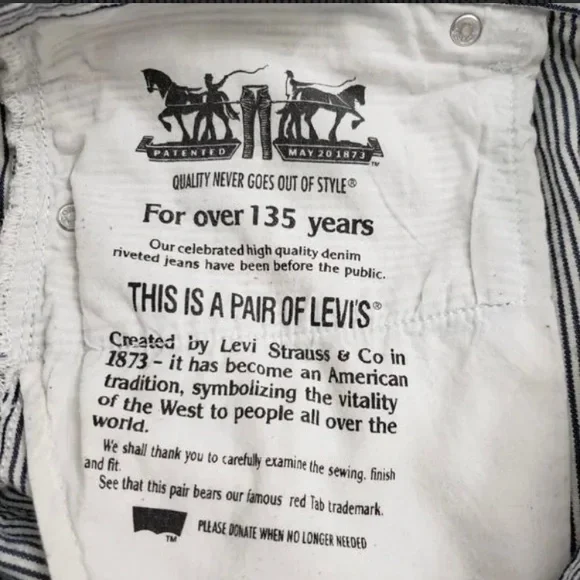 LEVIS STRIPED DENIM - Picture 6 of 9